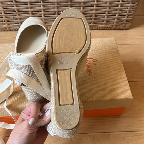 Castaner Carina Wedges - Ivory Canvas - Picture 5 of 7